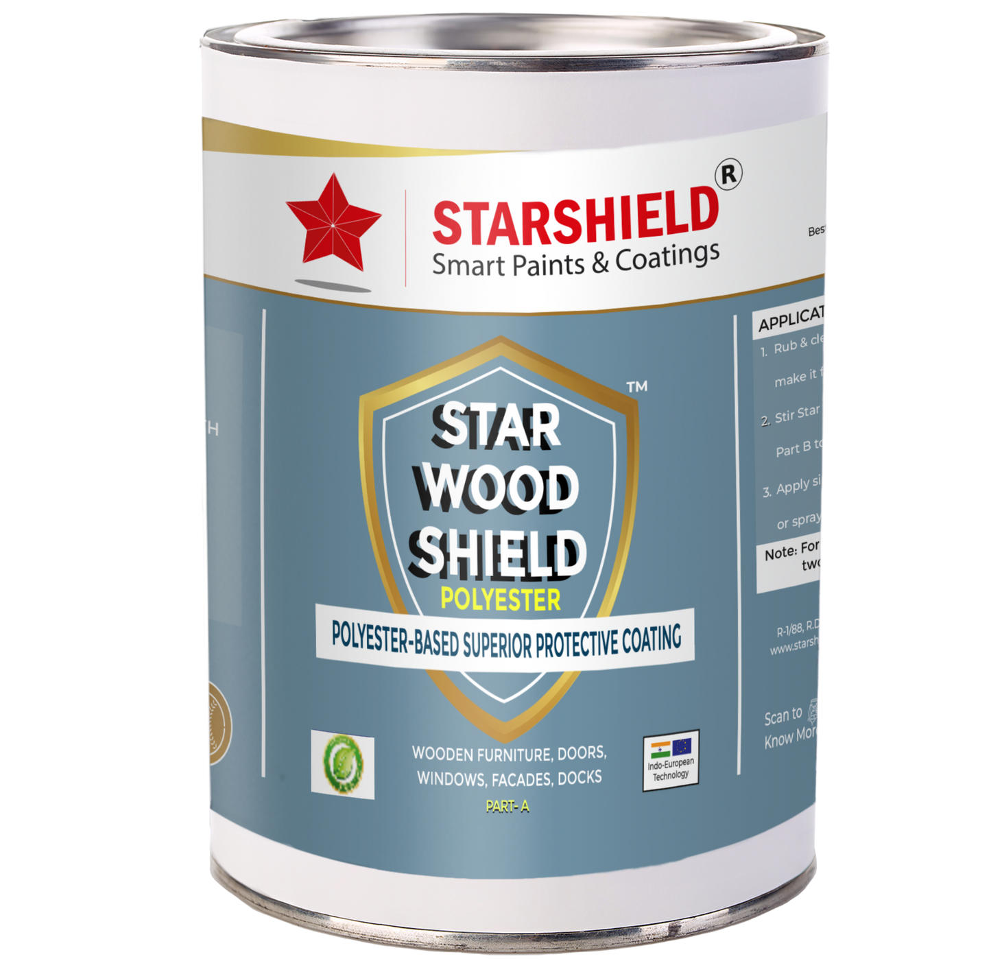 Star Wood Shield Polyster Aurelia