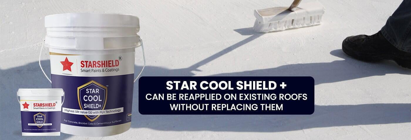 Discover Star Cool Shield +: Heat Reflective Coating, High Albedo Paint. Save energy, IGBC, GRIHA approved.