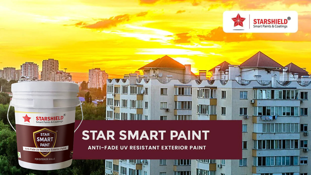 Discover the best exterior paint in India: Star Smart Paint - Exterior, heat reflective, quick-drying.