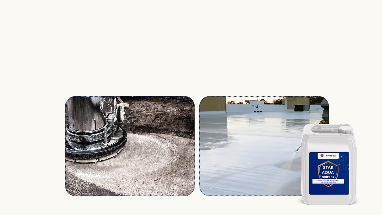 Protect surfaces with Star Aqua Shield +: Advanced elastomeric waterproofing coating. Heat reduction and durability assured.