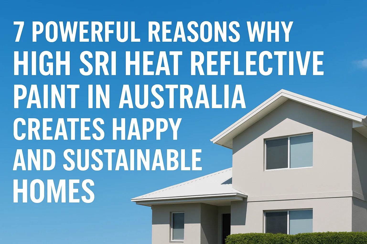 7 Powerful Reasons Why High SRI Heat Reflective Paint in Australia Creates Happy and Sustainable Homes