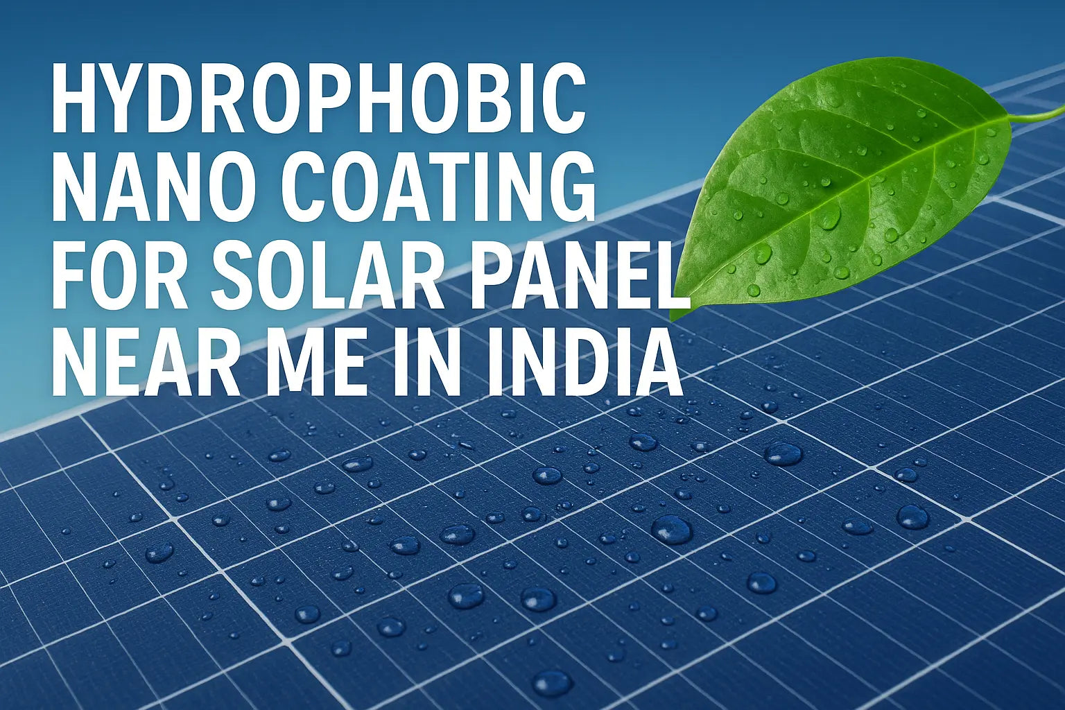 Hydrophobic Nano Coating for Solar Panel Near Me in India | Boost ...