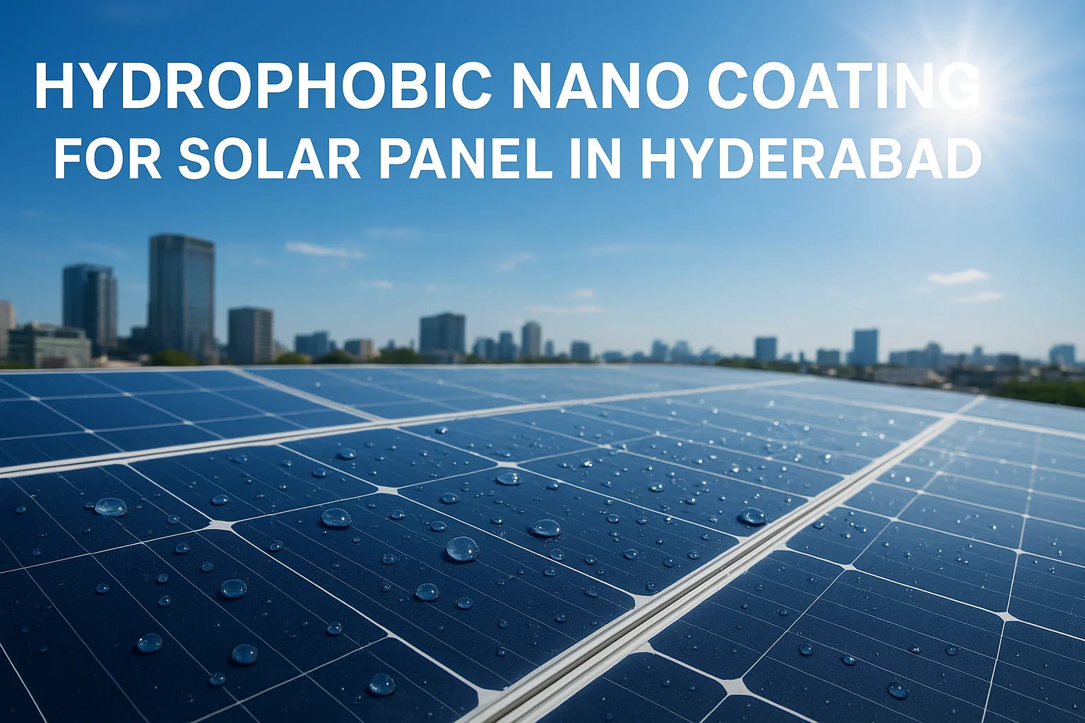 Hydrophobic Nano Coating for Solar Panel in Hyderabad – Boosting Solar Efficiency with Star Solar Shield