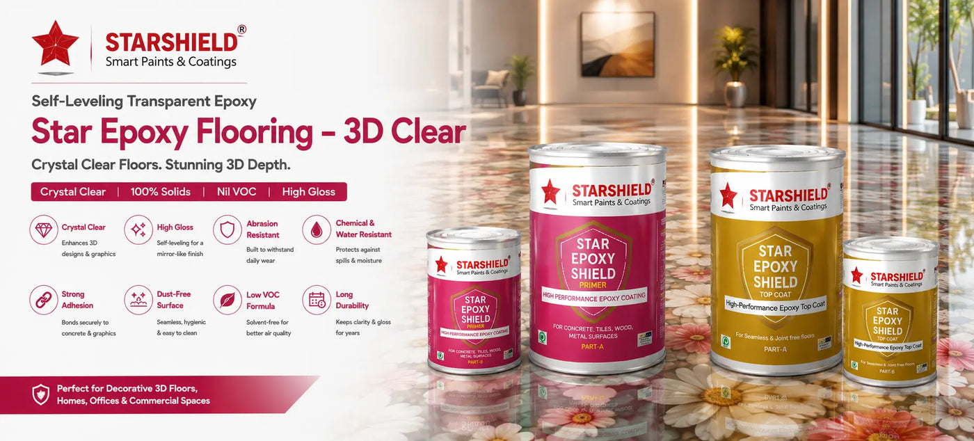 Star Epoxy Flooring – 3D Clear — Crystal Clear Self-Leveling Epoxy Topcoat