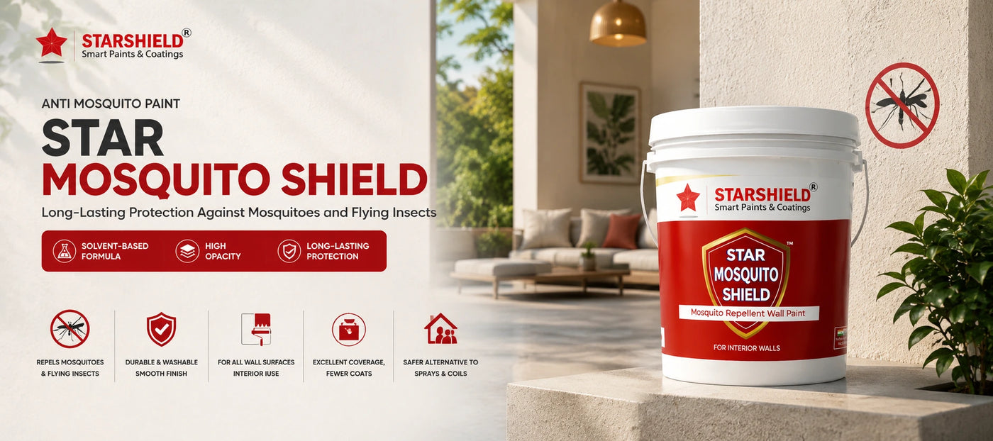 Star Mosquito Shield — Solvent-Based Anti Mosquito Paint for Walls & Ceilings