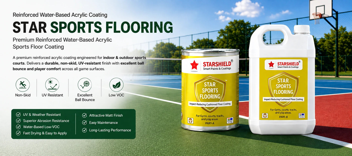 Star Sports Floor Coating — Non-Skid Acrylic Sports Court Coating