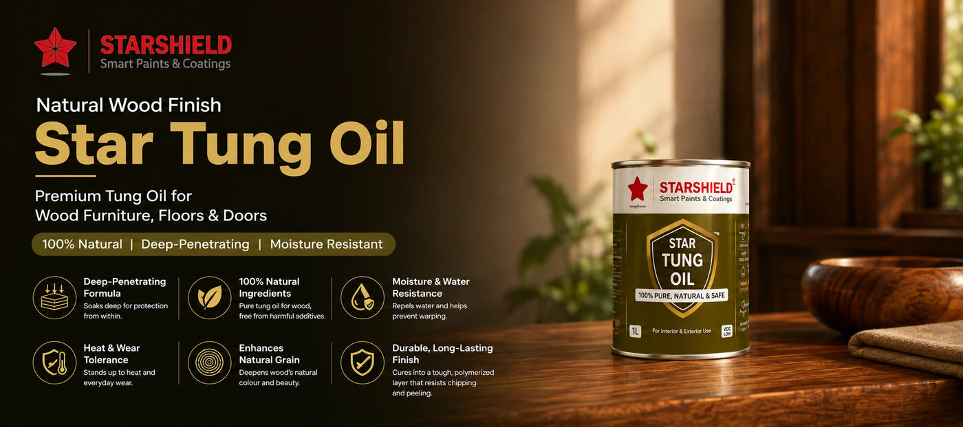 Premium Tung Oil for Wood Furniture, Floors & Doors