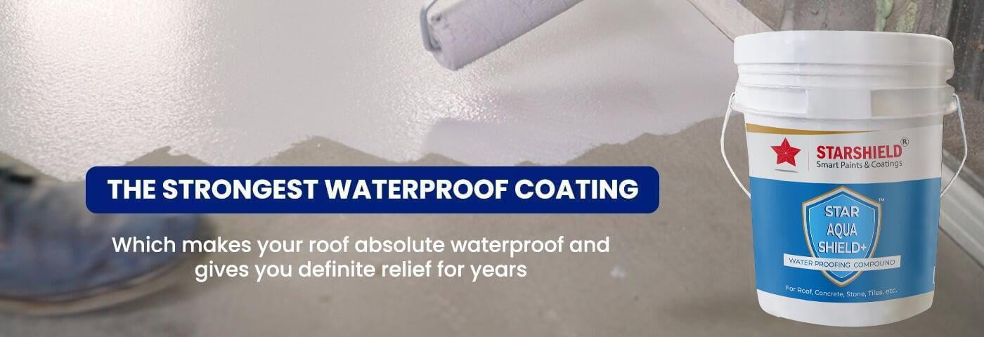 Star Aqua Shield +: Ultimate water-resistant roof paint solution. Bid farewell to dampness, cracks, and leakage.