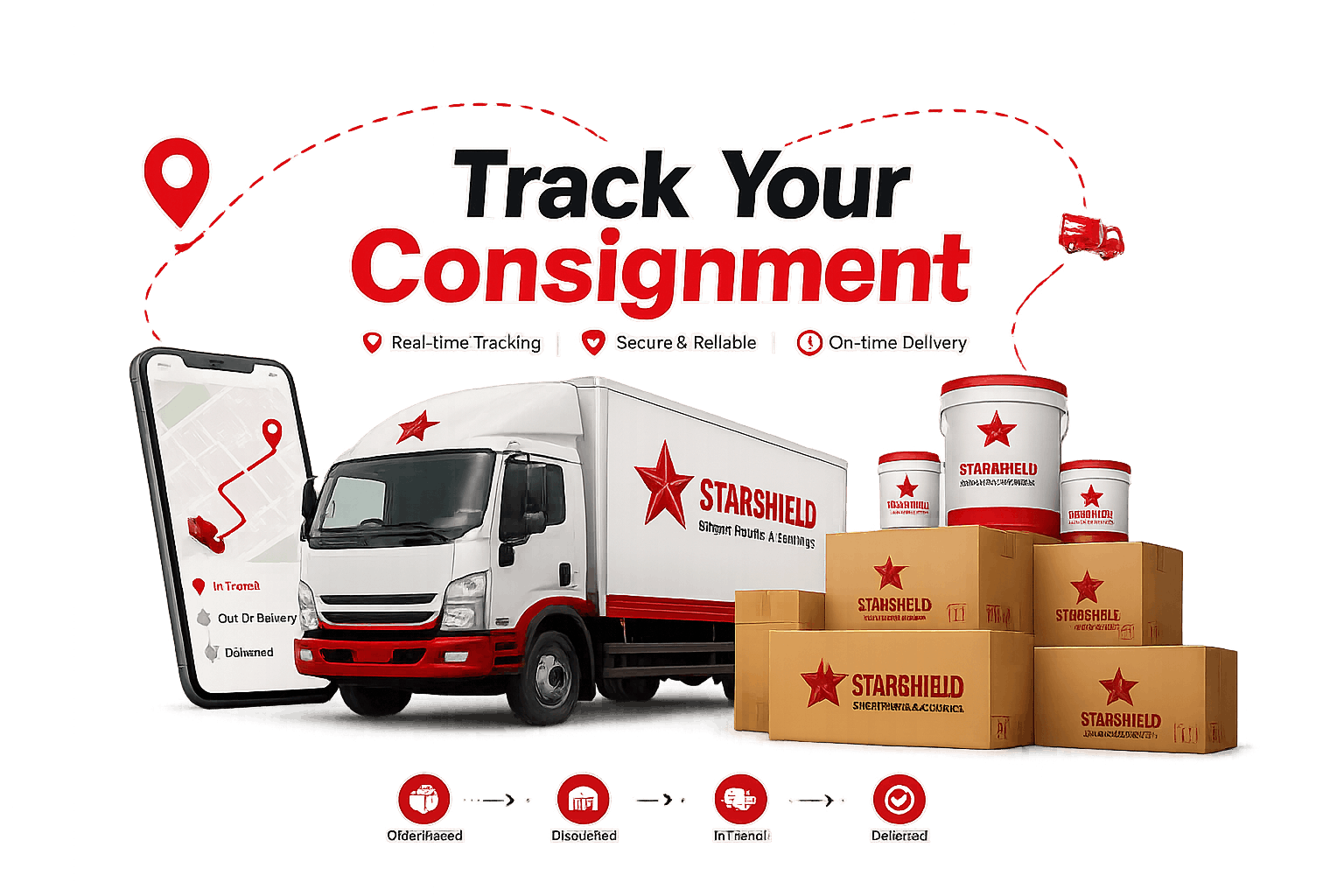 StarShield consignment tracking illustration